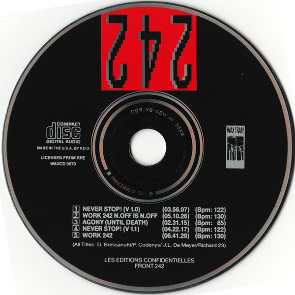 Front 242 : Never Stop! (CD, Single)