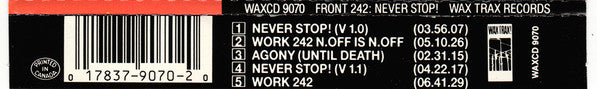 Front 242 : Never Stop! (CD, Single)