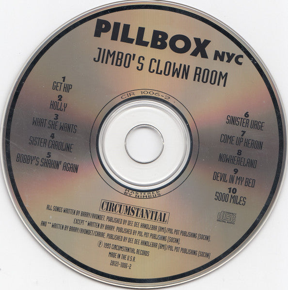 Pillbox (4) : Jimbo's Clown Room (CD, Album)