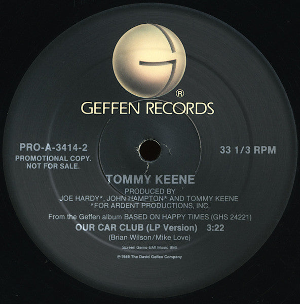Tommy Keene : Based On Happy Times (12", Promo)