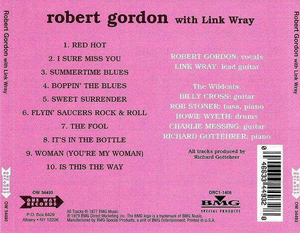 Robert Gordon (2) ,With Link Wray : Robert Gordon With Link Wray (CD, Album, RE)
