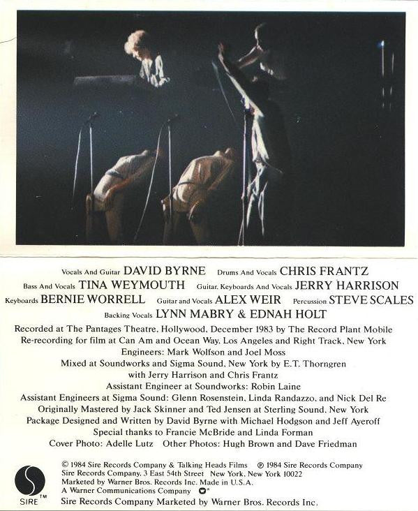 Talking Heads : Stop Making Sense (Cass, Album, SR,)