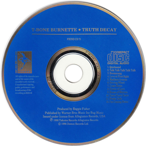 T-Bone Burnett : Truth Decay (CD, Album, RE)