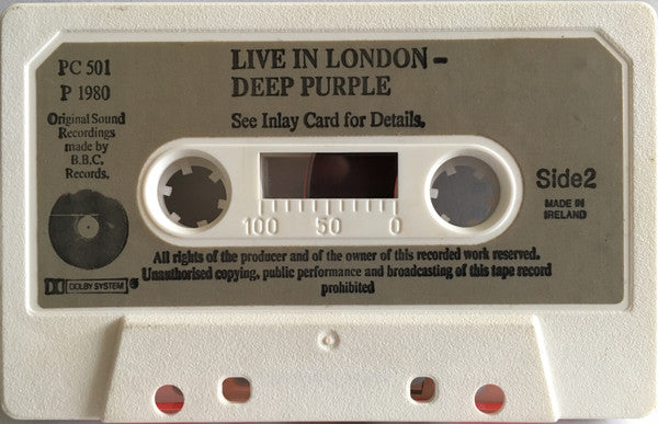 Deep Purple : Live In London (Cass, Album, Whi)