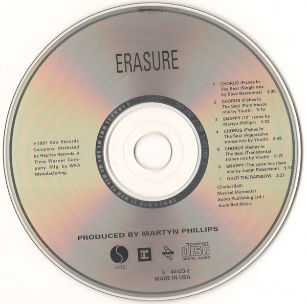 Erasure : Chorus (Fishes In The Sea) (CD, Maxi, RE, Dig)