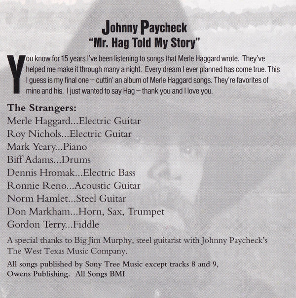 Mr. Hag Told My Story - Johnny Paycheck