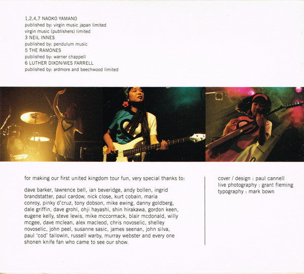 "We Are Very Happy You Came" (Shonen Knife Live) - Shonen Knife = 少年ナイフ*