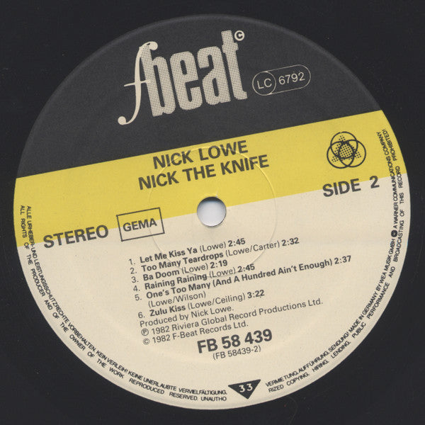 Nick The Knife - Nick Lowe