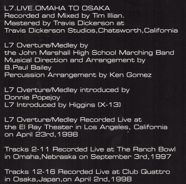 Live Omaha To Osaka - L7