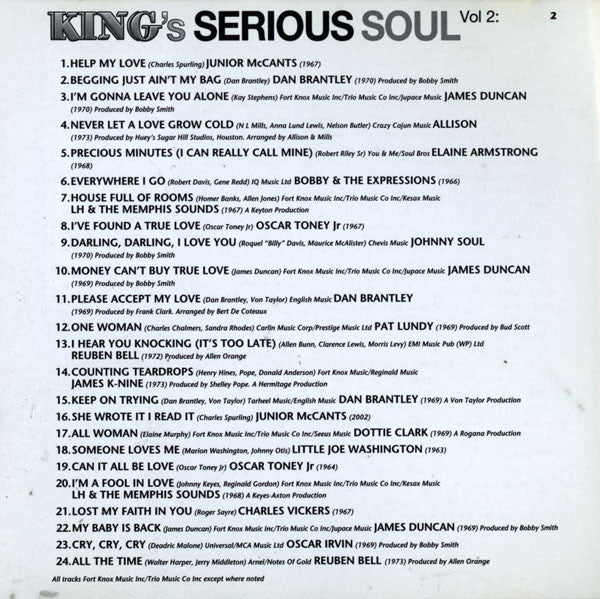 King's Serious Soul Vol. 2: Counting Teardrops - Various