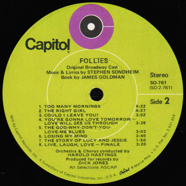 Follies - Stephen Sondheim, Original Broadway Cast*