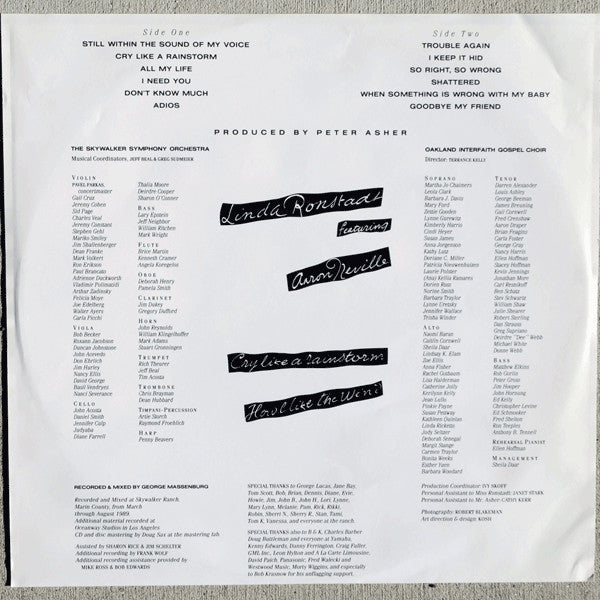 Cry Like A Rainstorm - Linda Ronstadt Featuring Aaron Neville