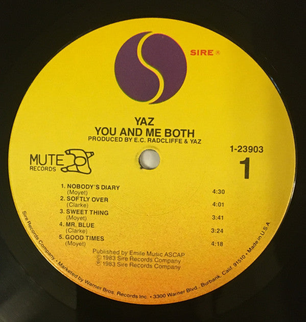 Yaz* – You And Me Both