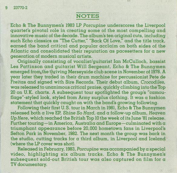 Echo & The Bunnymen – Porcupine