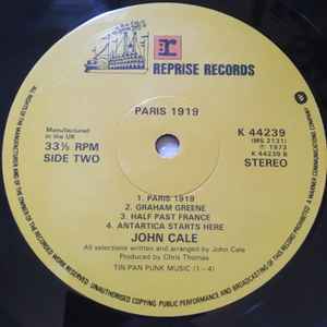 John Cale – Paris 1919