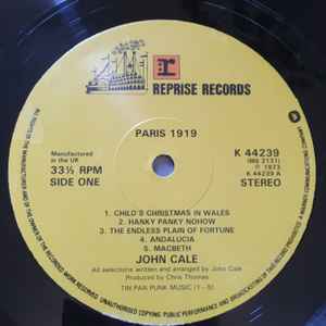 John Cale – Paris 1919