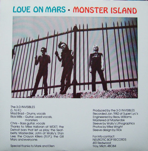 The 3-D Invisibles – Love On Mars / Monster Island