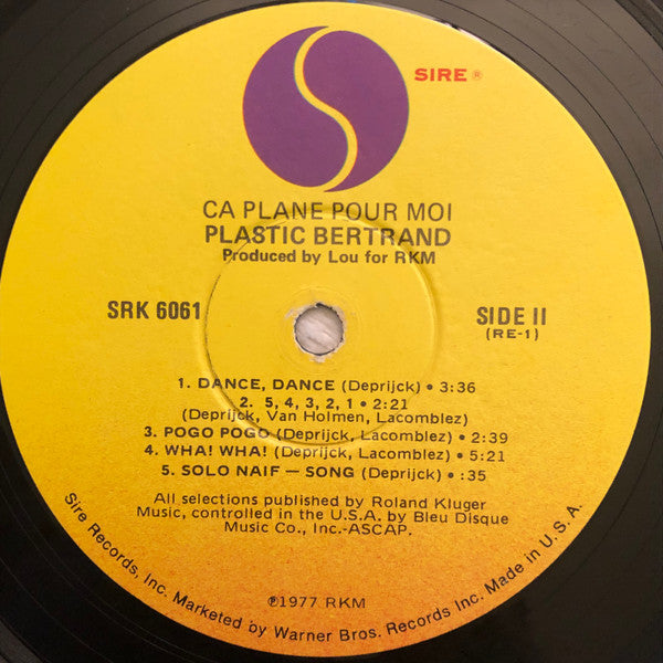 Plastic Bertrand – Ça Plane Pour Moi (This Life's For Me)