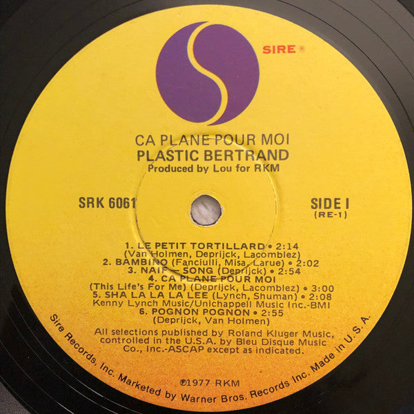 Plastic Bertrand – Ça Plane Pour Moi (This Life's For Me)