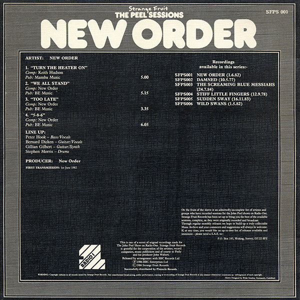 New Order – The Peel Sessions