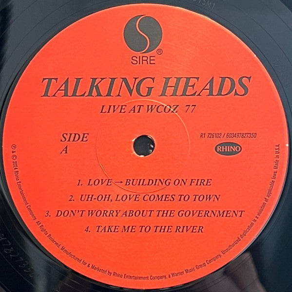 Talking Heads – Live At WCOZ 77