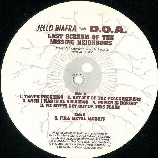 Jello Biafra With D.O.A. (2) – Last Scream Of The Missing Neighbors