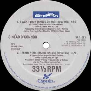 Sinéad O'Connor With M.C.Lyte* – I Want Your (Hands On Me)