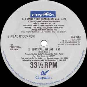 Sinéad O'Connor With M.C.Lyte* – I Want Your (Hands On Me)