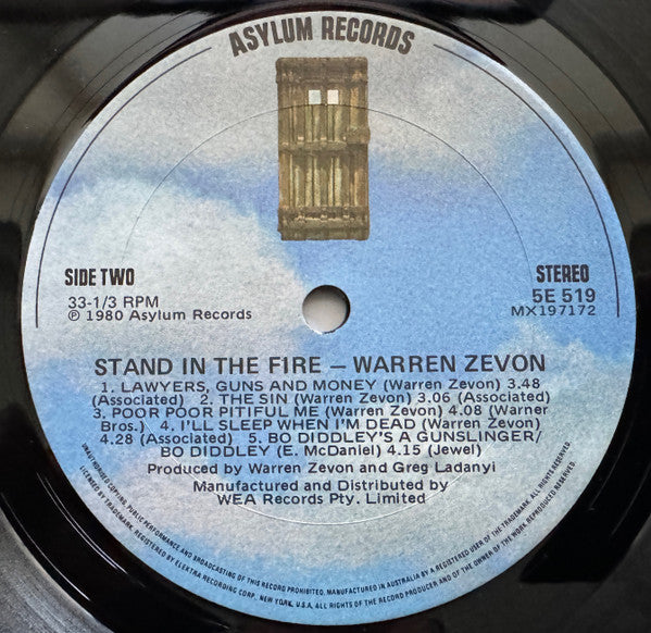 Warren Zevon – Stand In The Fire