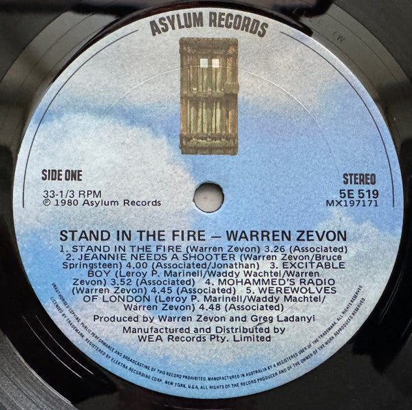Warren Zevon – Stand In The Fire