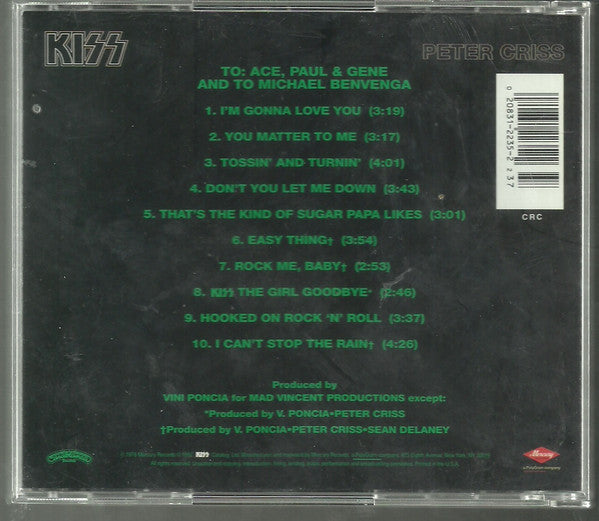 Kiss, Peter Criss : Peter Criss (CD, Album, Club, RE, RM)