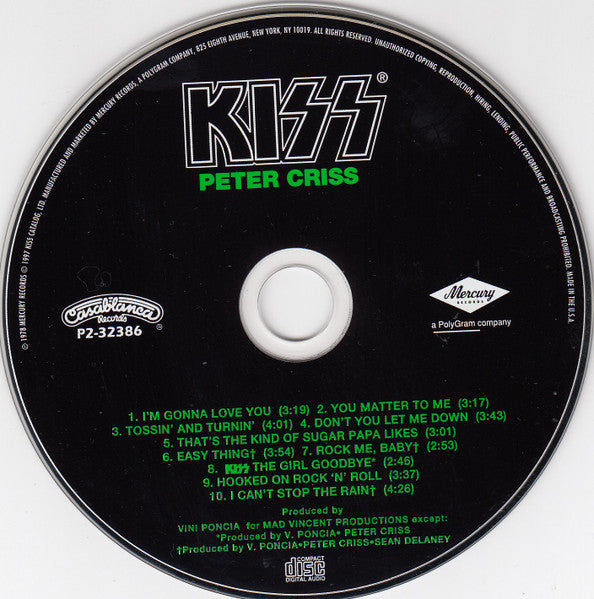 Kiss, Peter Criss : Peter Criss (CD, Album, Club, RE, RM)