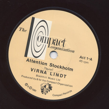 Virna Lindt : Attention Stockholm (7", Single)