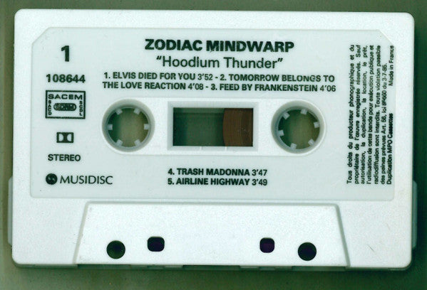 Zodiac Mindwarp And The Love Reaction : Hoodlum Thunder (Cass, Album)