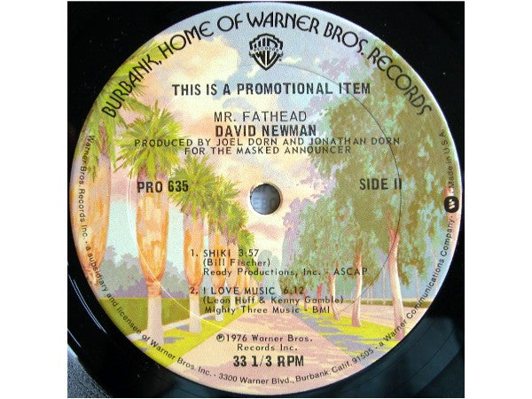David Newman* : Mr. Fathead (12", EP, Promo, Smplr)