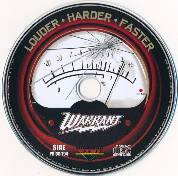 Warrant : Louder ◊ Harder ◊ Faster (CD, Album)