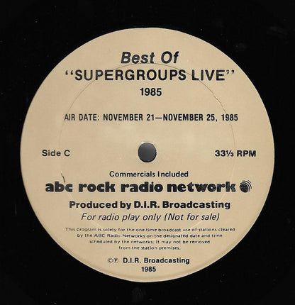 Various : Best Of Supergroups Live 1985 (2xLP, Transcription + LP, S/Sided, Transcription)