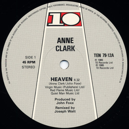 Anne Clark : Heaven (12", Single)