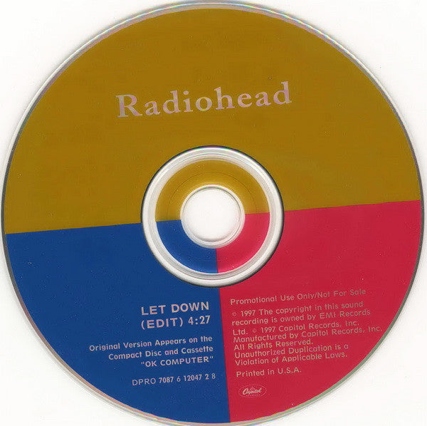 Radiohead : Let Down (CD, Single, Promo)