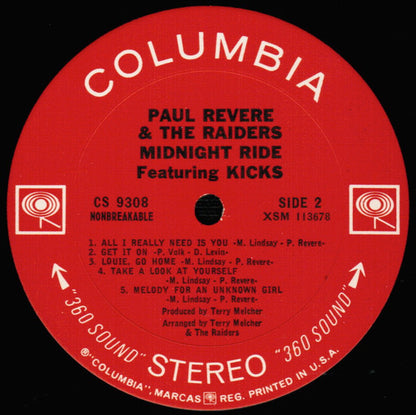 Paul Revere & The Raiders : Midnight Ride (LP, Album, Pit)
