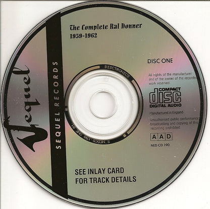 Ral Donner : The Complete Ral Donner 1959-1962 (2xCD, Comp)