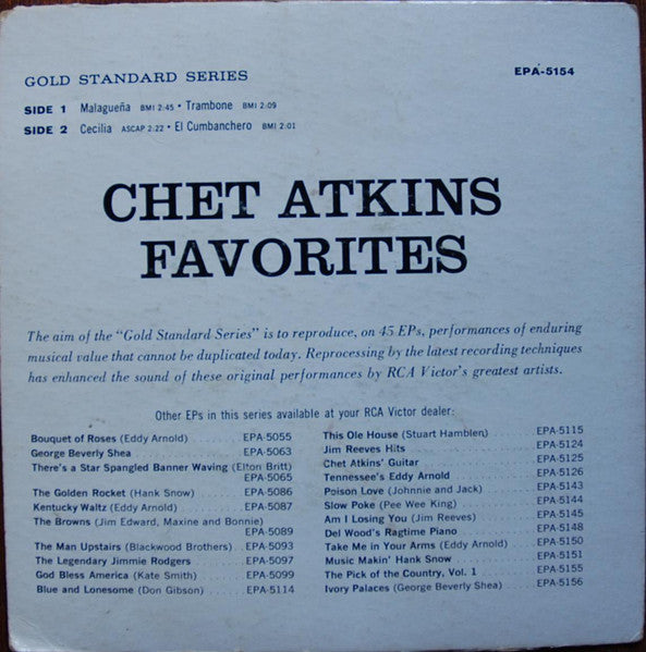 Chet Atkins : Chet Atkins Favorites (7", EP)