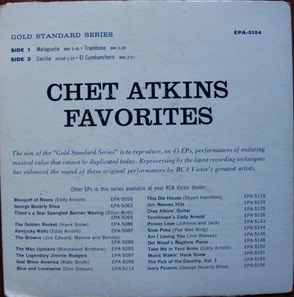 Chet Atkins : Chet Atkins Favorites (7", EP)