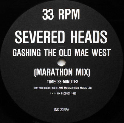 Severed Heads : Gashing The Old Mae West (12", EP, Ltd)