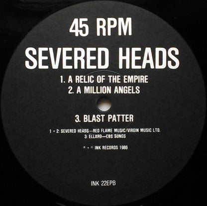 Severed Heads : Gashing The Old Mae West (12", EP, Ltd)