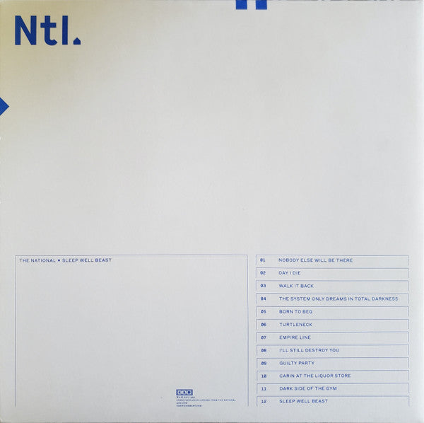 The National : Sleep Well Beast (2xLP, Album, Whi)