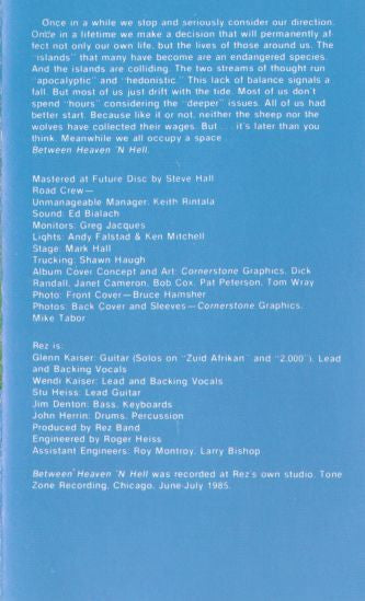 REZ* : Between Heaven 'N Hell (Cass, Album, Dol)