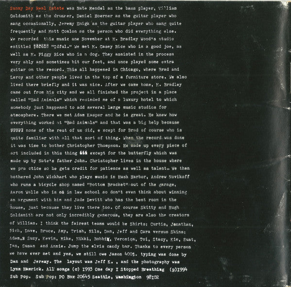 Sunny Day Real Estate : Diary (CD, Album)