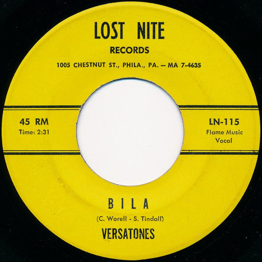 The Versatones : Bila / Tight Skirt And Sweater (7", Single, RE)