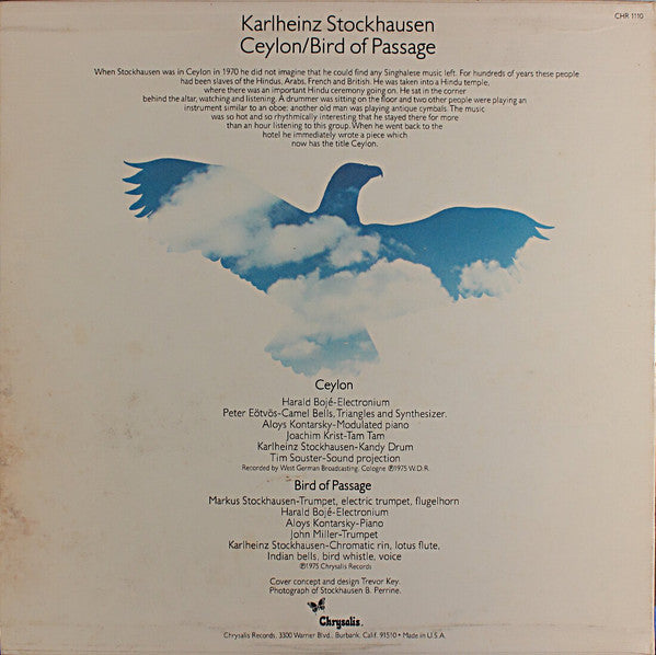 Karlheinz Stockhausen : Ceylon / Bird Of Passage (LP, Album, Win)